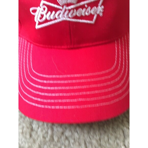 K-Products Headwear Men's Adjustable Strapback Hat Cap "Budweiser" Red - Picture 3 of 12